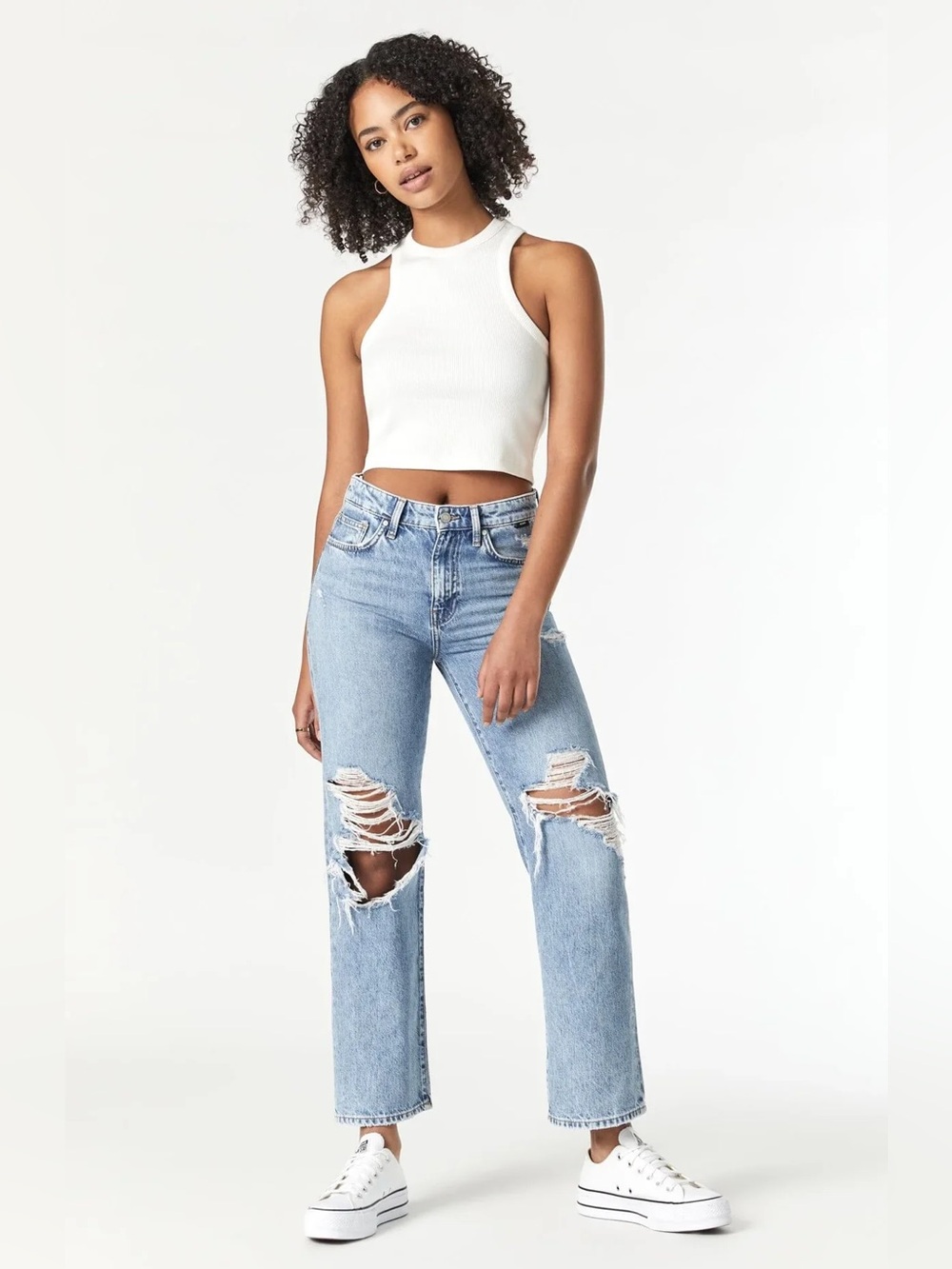 MAVI High Rise Ripped Jeans